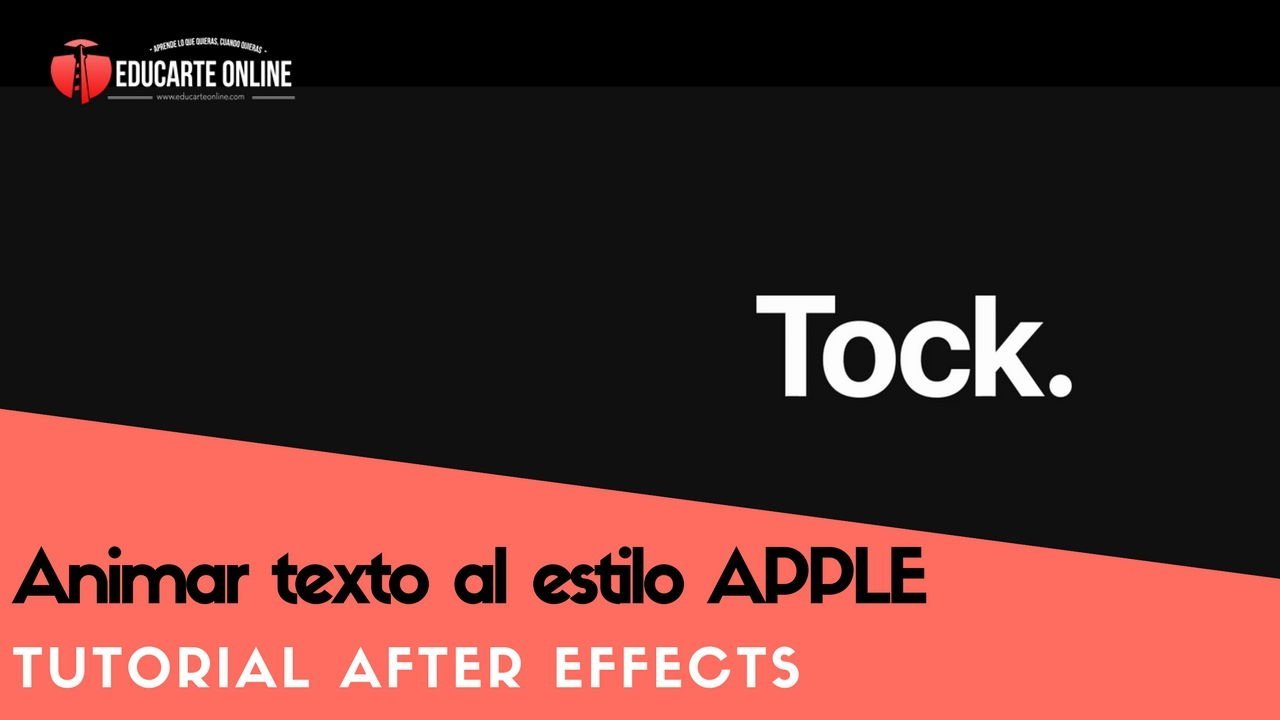 Animar texto al estilo APPLE - Tutorial After Effects